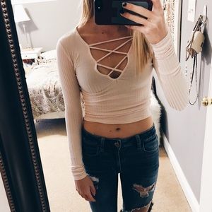 Light pink crop top